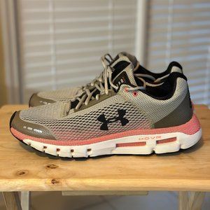 Under Armour Men's HOVR Infinite Running Shoe, Range Khaki (301)/Beta Red, 13